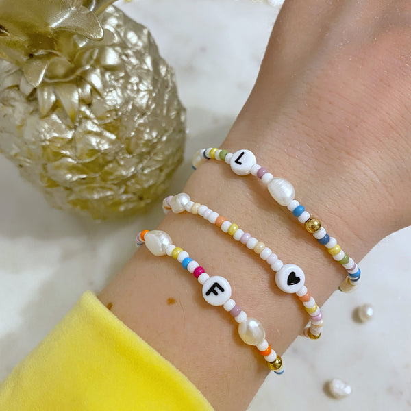 Personalised Multicoloured Beaded Bracelet