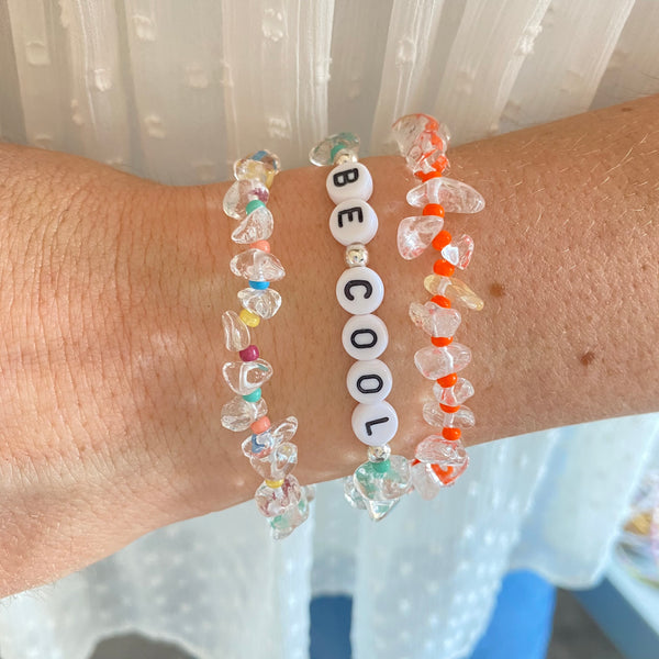 Karma Collection - Clear Quartz Rainbow Energy Personalised Bracelet