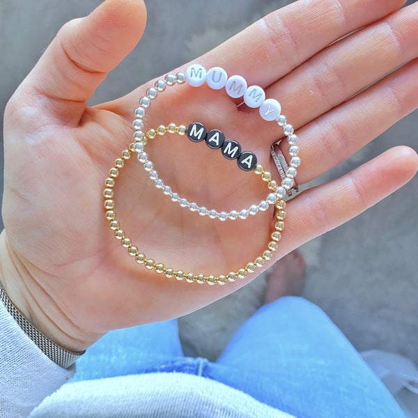 Mantra 'Mama' Bracelet 14kt Gold or Sterling Silver