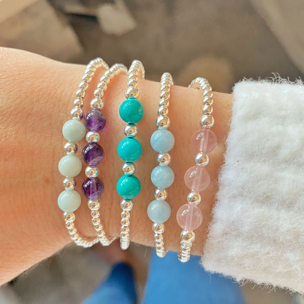 Power of Three Rose Quartz Bracelet