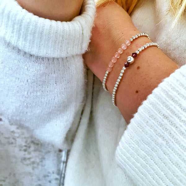 Birthstone Collection - Sterling Silver Swarovski Crystal Birthstone Bracelet