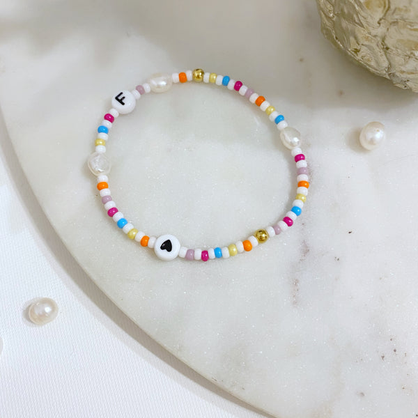 Personalised Multicoloured Beaded Bracelet