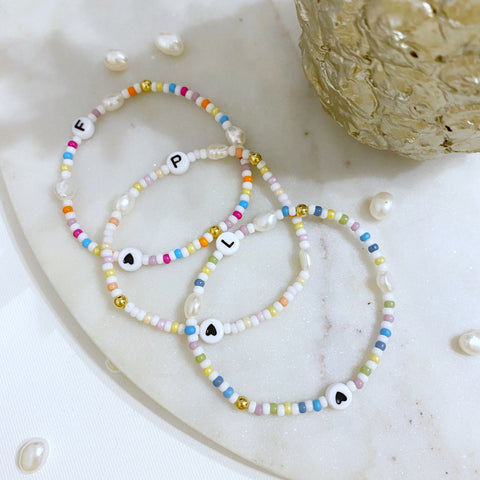 Personalised Multicoloured Beaded Bracelet