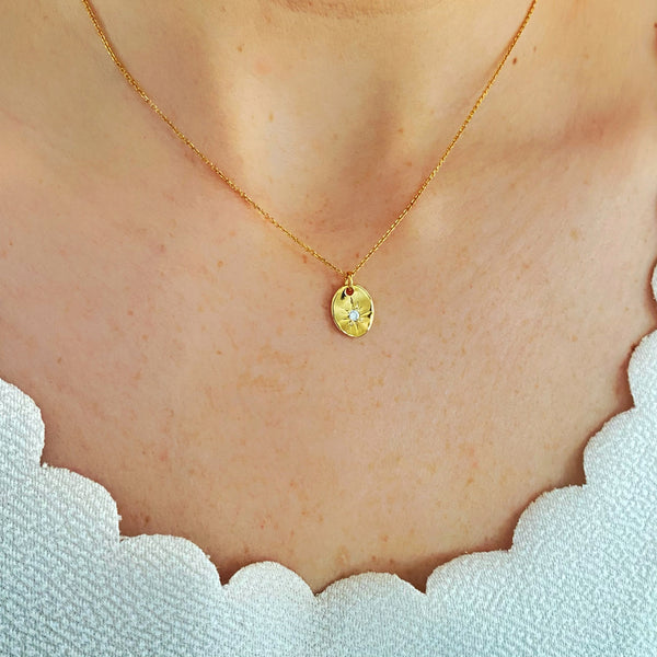 Celestial Collection - Gold Shining Star Pendant Necklace