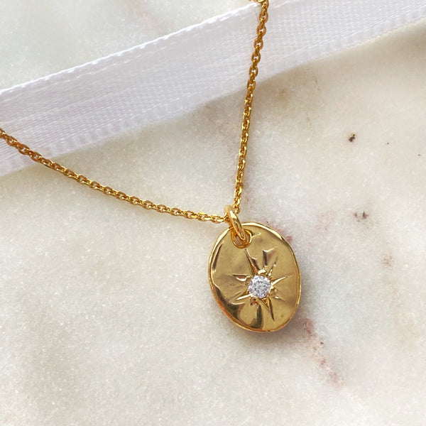 Celestial Collection - Gold Shining Star Pendant Necklace