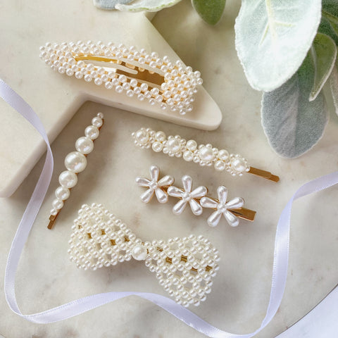 Pearl Embellished Hair Accessories - Multiple Options