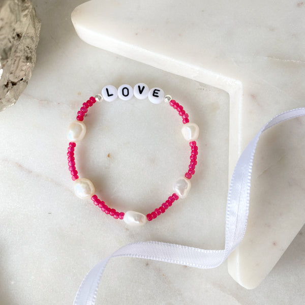 Personalised Pearl Word Bracelet