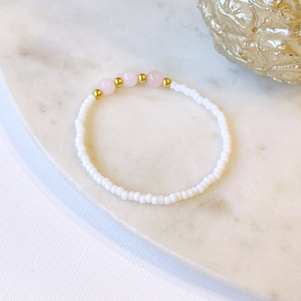 Power of Three Rose Quartz Bracelet