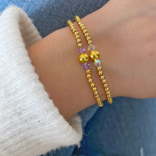 Birthstone Collection - 14k Gold Filled Swarovski Crystal Birthstone Bracelet