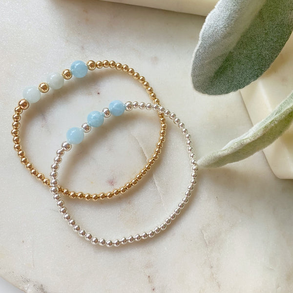 Power of Three Aquamarine Bracelet