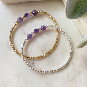 Power of Three Amethyst Bracelet