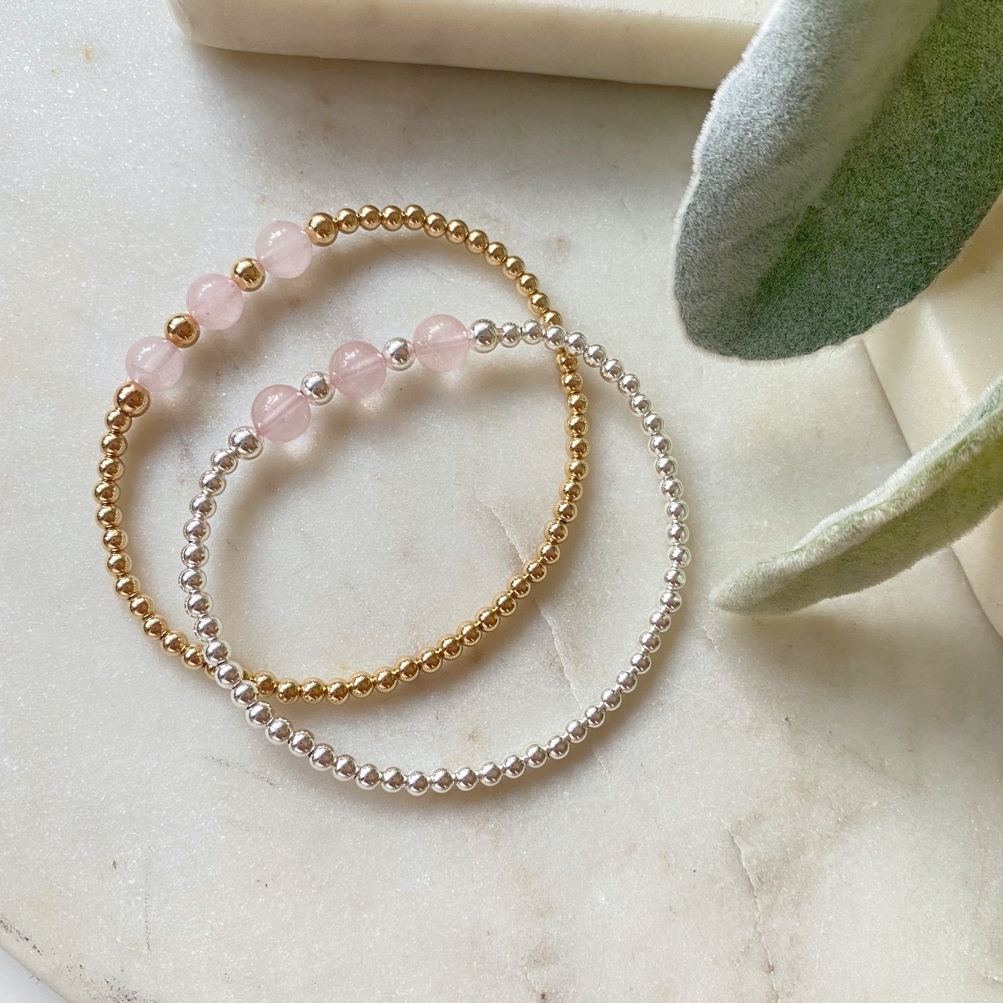 Power of Three Rose Quartz Bracelet