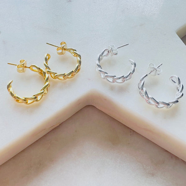 Chain Style Hoop Earring